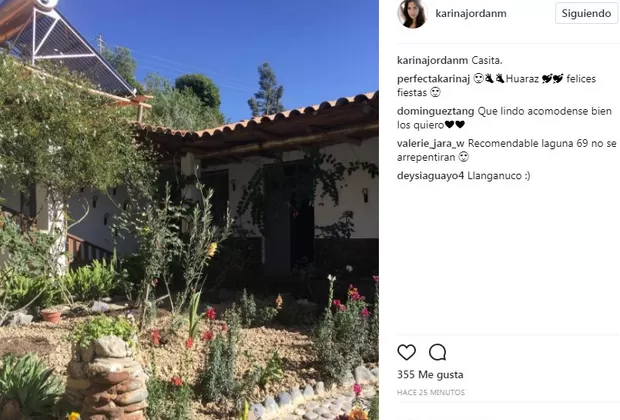 Karina Jordan y Diego Carlos Seyfarth disfrutan las Fiestas Patrias en Huaraz