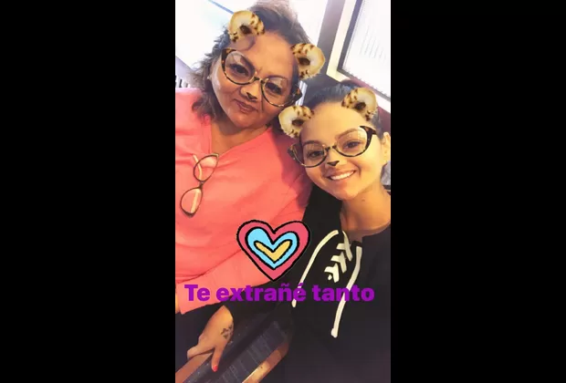 Katty García y su madre en Estados Unidos