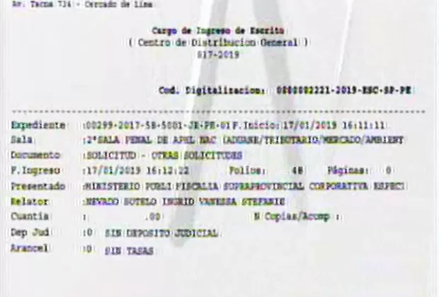 Vela presentó recurso de nulidad a decisión de sala que apartó a Concepción