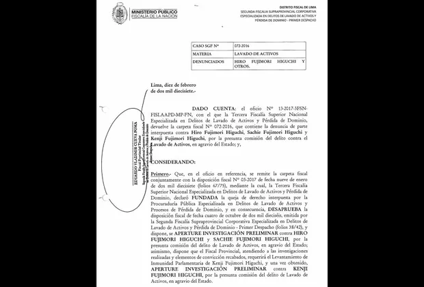 Keiko Fujimori: abren investigación preliminar a sus hermanos por lavado