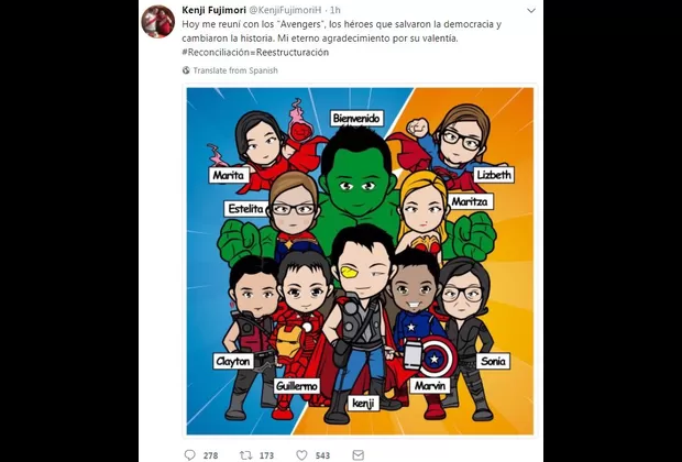 'Avengers' tras renuncia a Fuerza Popular: