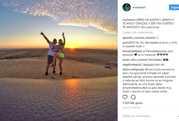 Korina y Mario Hart celebraron así fallo que le permite quedarse en Perú