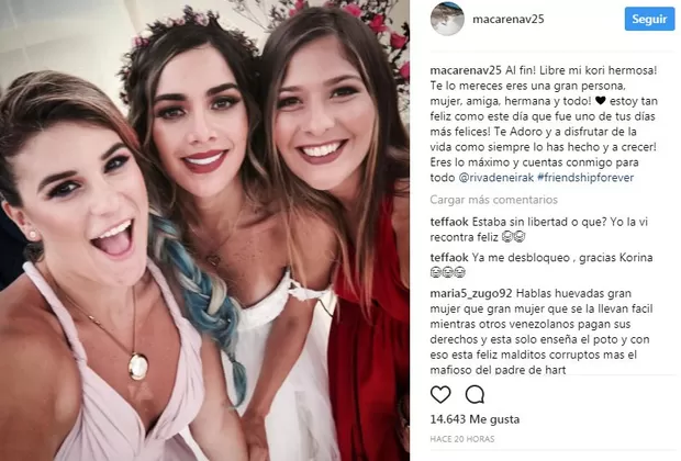 Korina Rivadeneira: este es el mensaje que le dedicó una de sus amigas