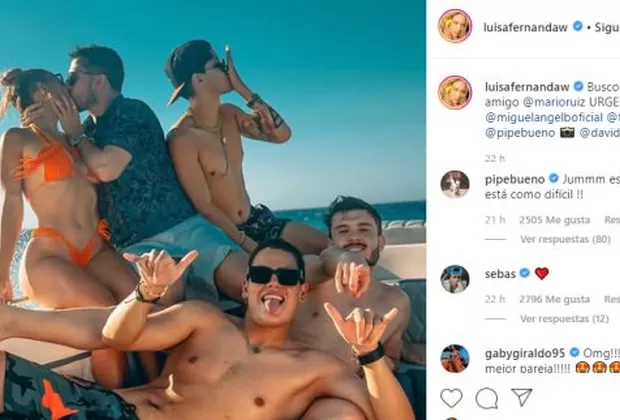 Legarda: Luisa Fernanda W y Pipe Bueno confirmaron romance con beso en yate