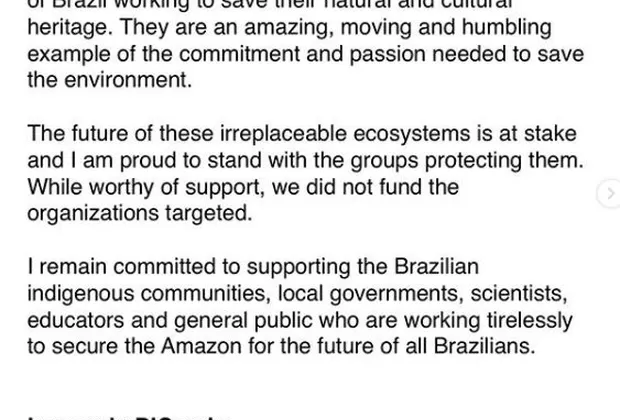 Leo DiCaprio responde a presidente de Brasil tras acusación de provocar incendios