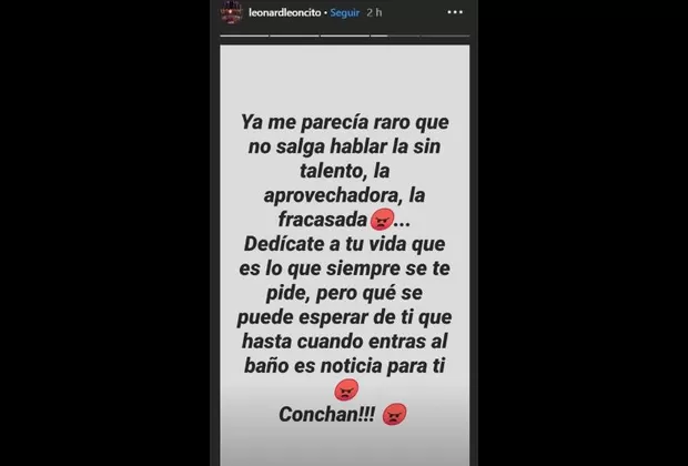 Leonard León llamó “aprovechadora, fracasada y sin talento” a Karla Tarazona