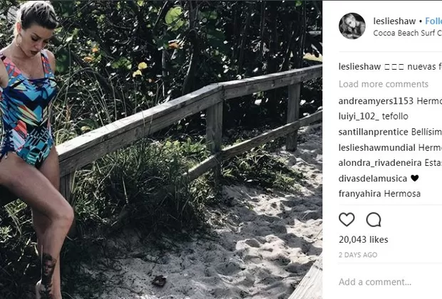 Leslie Shaw causa furor con sesión de fotos en playas de Estados Unidos