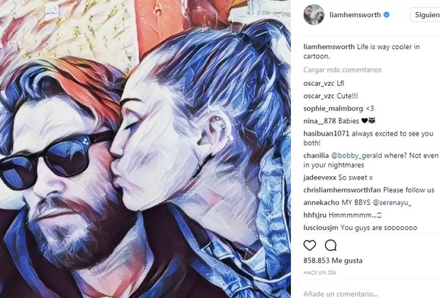 Liam Hemsworth grita su amor por Miley Cyrus con esta foto