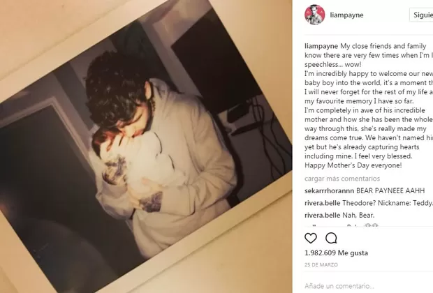 Liam Payne: entérate cómo se llama su hijo con Cheryl Cole