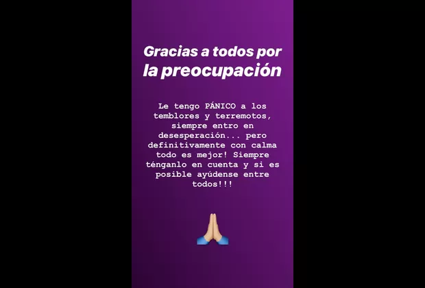 Luciana Fuster fue sorprendida por fuerte sismo durante viaje a Chachapoyas