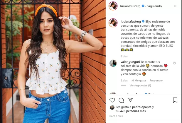 ¿Luciana Fuster le envía indirecta a su ex?
