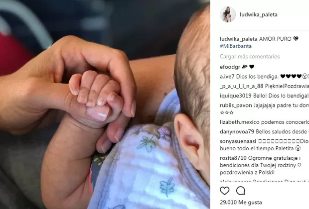 Ludwika Paleta enterneció las redes sociales con esta foto de su hija Bárbara