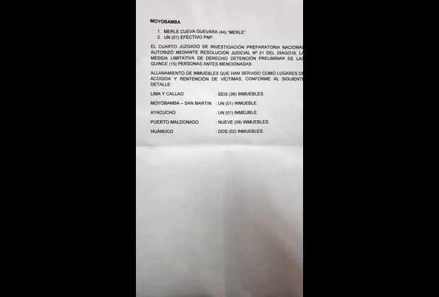 Madre de Dios: detienen a alto oficial de la PNP implicado en trata de personas