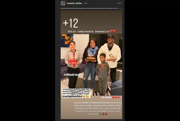 Maialen Farfán a su hermano Adriano: 