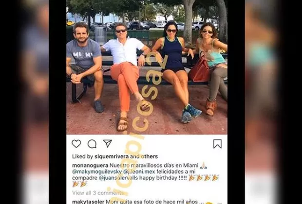 Maky Soler se molesta por foto junto a Juan Soler y pide que la borren