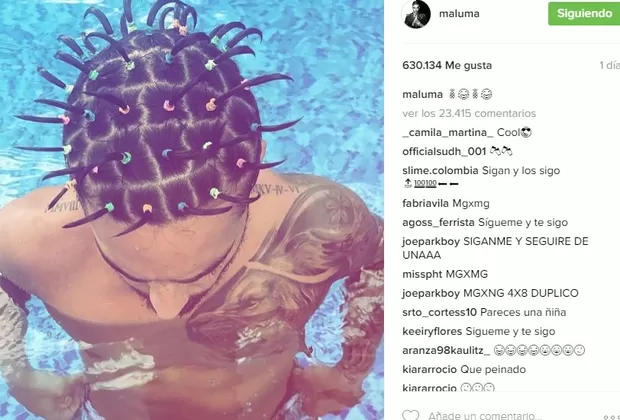 Maluma alborota Instagram con cambio de look