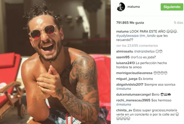 Maluma alborota Instagram con cambio de look
