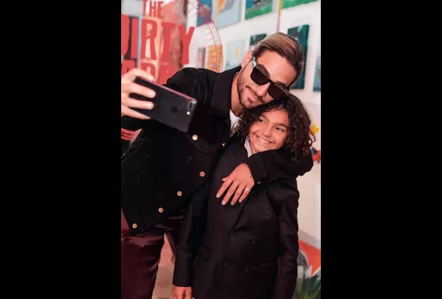 Maluma apareció en galería de arte de Miami para apoyar a su sobrino