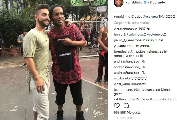 Maluma y Ronaldinho