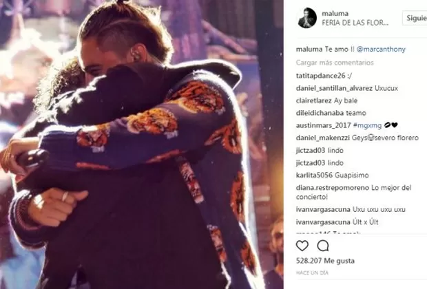 Maluma muestra la gran amistad que tiene con Marc Anthony