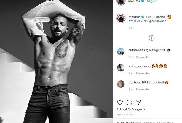 Maluma reacciona con humor tras revuelo causado por sus fotos para Calvin Klein