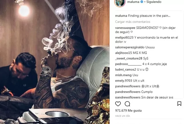 Maluma se hizo tatuaje con artista peruano