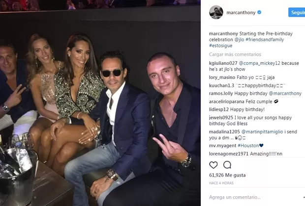 ¡Marc Anthony celebró su cumpleaños número 49 con Jennifer López!