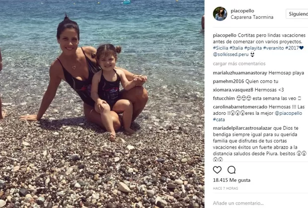 María Pía Copello y su hija 