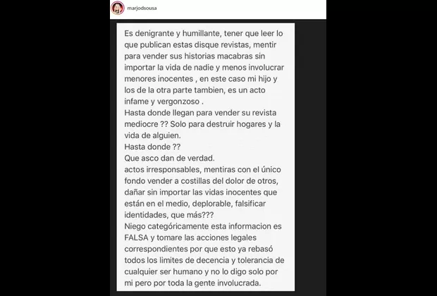 Marjorie de Sousa demandará a revista