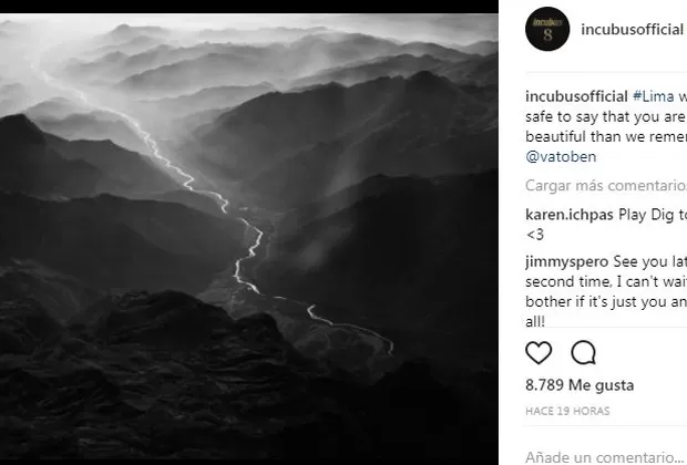 Incubus ya está en Lima para concierto 