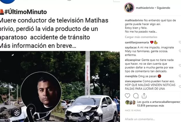 Mathías Brivio falsa noticia de su muerte
