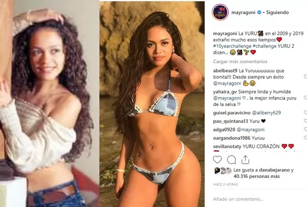 Mayra Goñi hace diez años