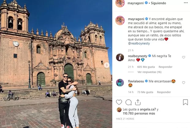 Mayra Goñi le dedica romántico e inolvidable mensaje a Nesty