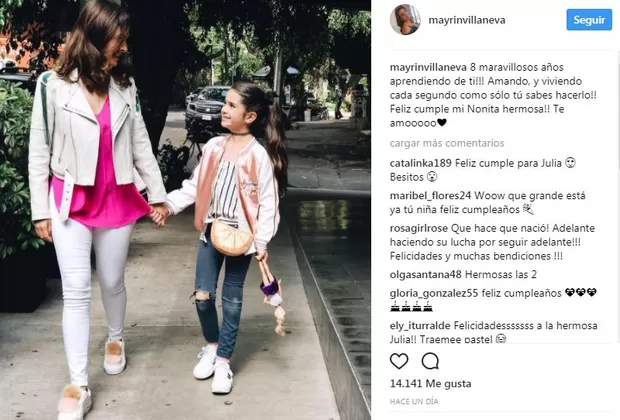 Mayrín Villanueva celebró así el cumpleaños de su hija con Eduardo Santamarina
