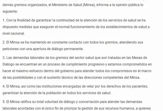 Médicos inician paro nacional de 48 horas