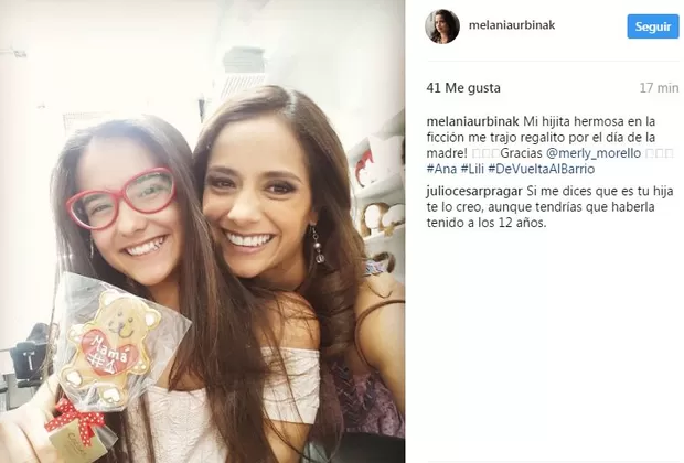 Melania Urbina publicó simpática foto junto a su hija en la serie DVAB