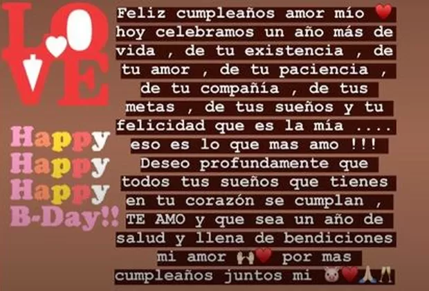 Melissa Klug dedica tierno mensaje a Ítalo Valcárcel por su cumpleaños