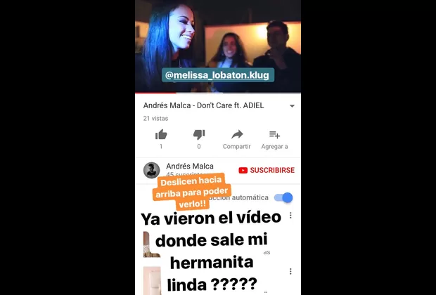 Hija menor de Melissa Klug protagoniza video musical