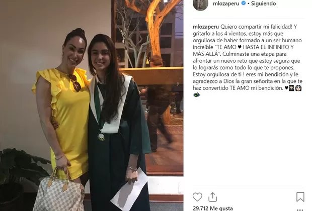 Melissa Loza se emociona con la graduación de su hija Flavia y le dedica mensaje