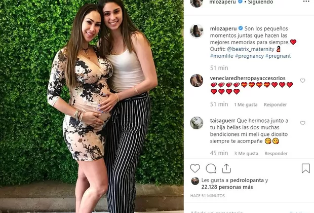 Melissa Loza muestra tierna foto de su embarazo al lado de su hija Flavia