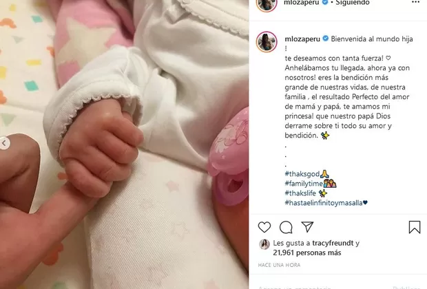 Melissa Loza publica la primera foto de Erika, su segunda hija 