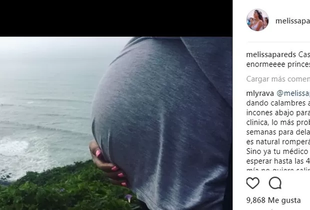 Melissa Paredes mostró su avanzado estado de gestación con tierna foto