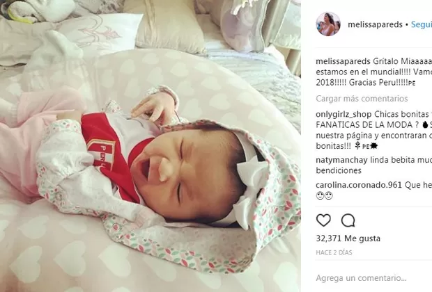 Melissa Paredes: la pequeña Mía 'celebró' así la clasificación de Perú al Mundial