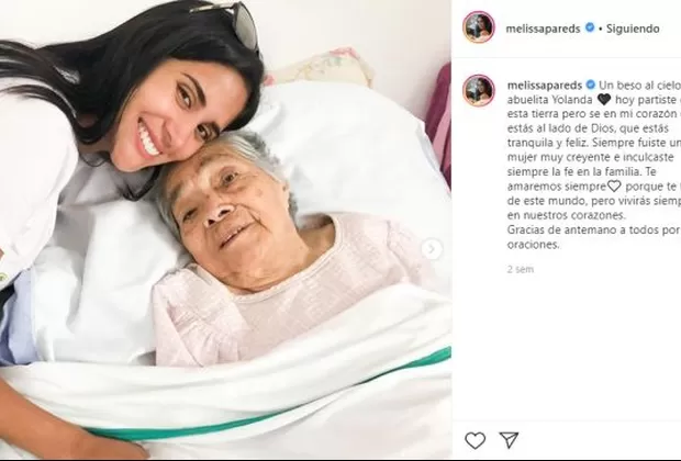 Melissa Paredes se conmovió con sorpresa sobre su abuela y su hija 