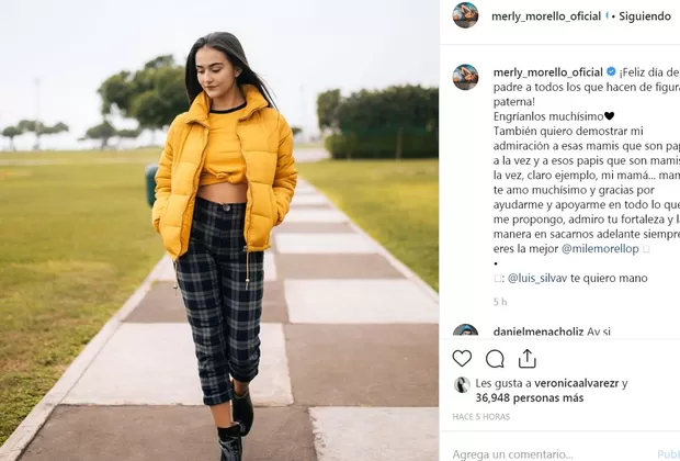 Merly Morello celebra a su madre en redes sociales por el 'Día del padre'