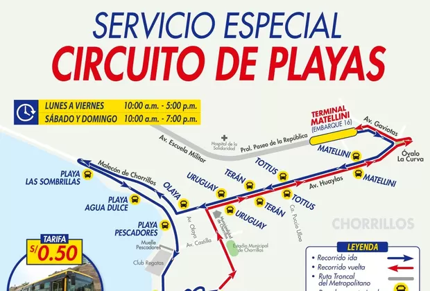Metropolitano: este es el horario del servicio especial 'circuito de playas'