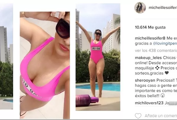 Michelle Soifer ignora las críticas y posa en ropa de baño 