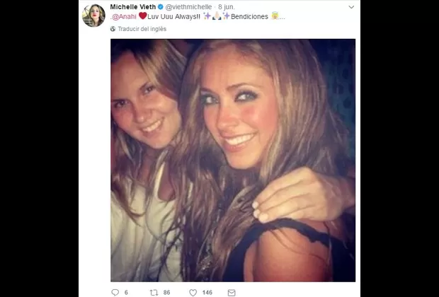 Michelle Vieth difundió fotografía junto a Anahí y remece las redes sociales