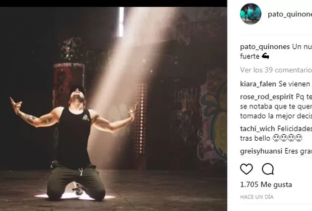 Patricio Quiñones publicó esto tras finalizar su romance con Milett Figueroa