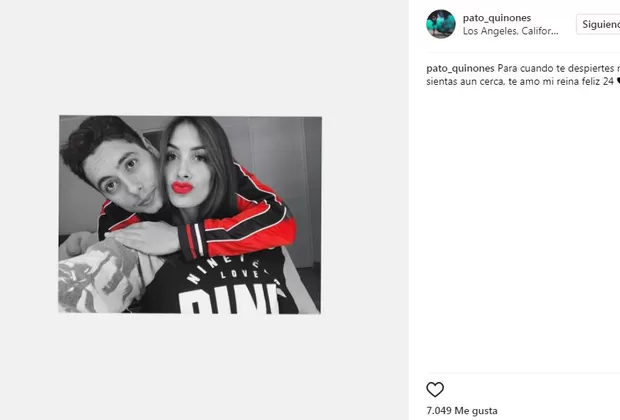 Patricio Quiñones le dedica romántico mensaje a Milett Figueroa desde Estados Unidos